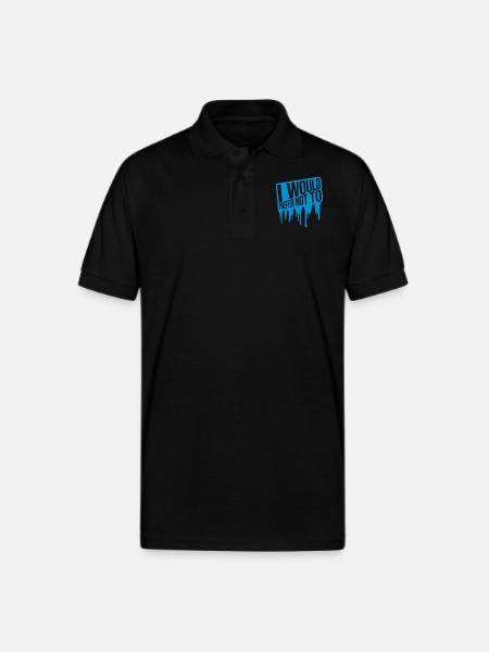 I prefer not to - Gildan Unisex 50/50 Jersey Polo - black
