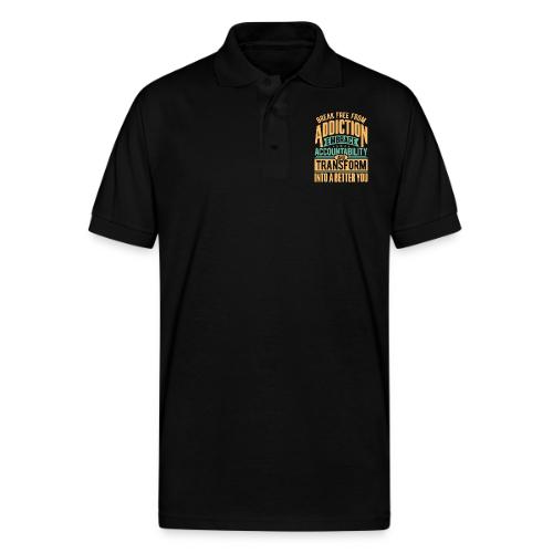 Break free from addiction - Gildan Unisex 50/50 Jersey Polo
