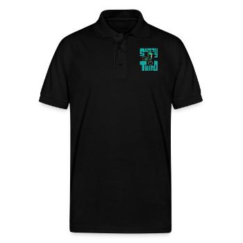 Safety Third - Gildan Unisex 50/50 Jersey Polo - black - Front