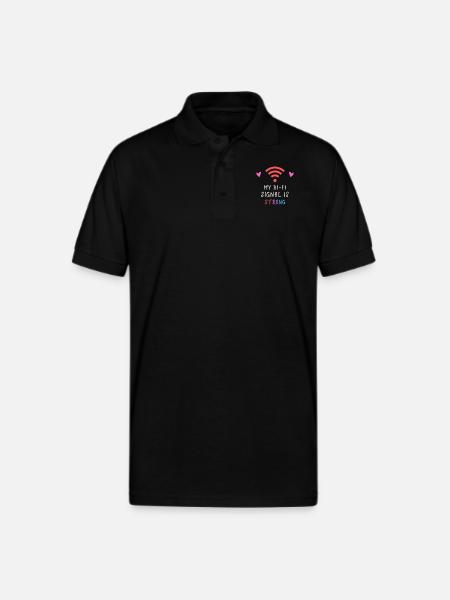 Bi Panic Active - Gildan Unisex 50/50 Jersey Polo - black