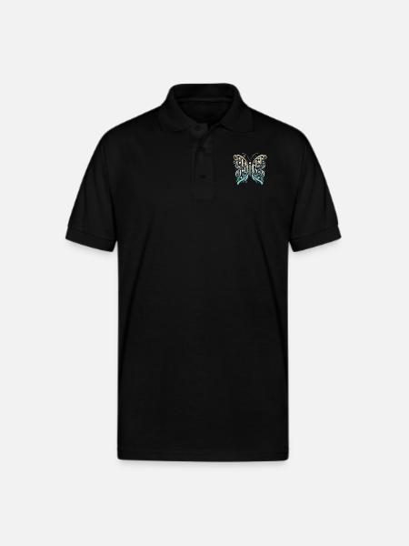 Flowing Elegance - Gildan Unisex 50/50 Jersey Polo - black