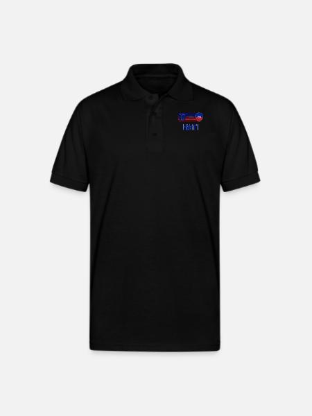 Haiti - Gildan Unisex 50/50 Jersey Polo - black