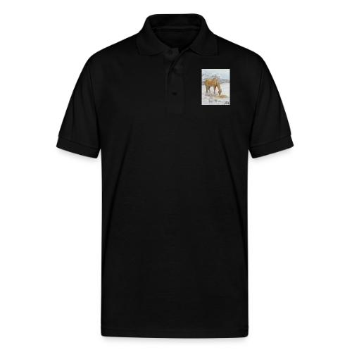 Horse grazing - Gildan Unisex 50/50 Jersey Polo