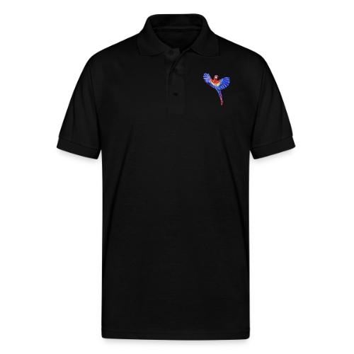 Scarlet macaw parrot - Gildan Unisex 50/50 Jersey Polo