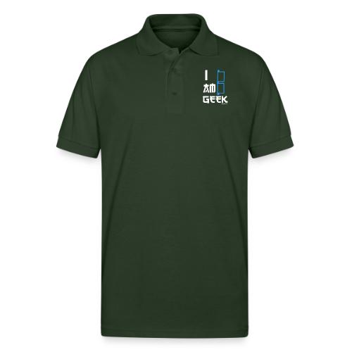 iamGEEK Retro Future - Gildan Unisex 50/50 Jersey Polo