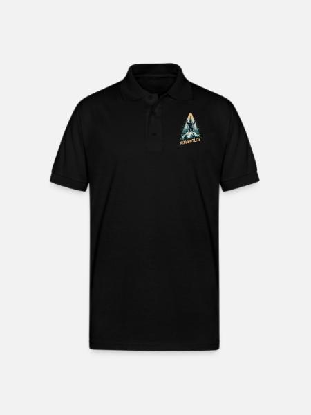 Big Foot ADVENTURE - Gildan Unisex 50/50 Jersey Polo - black