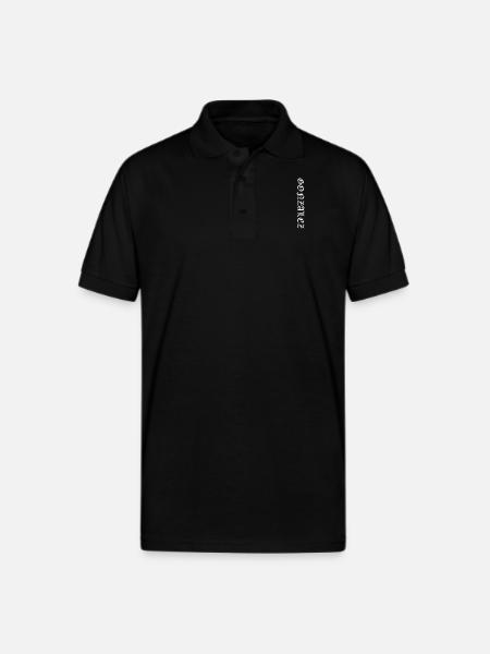 GONZALEZ Vertical Old English - Gildan Unisex 50/50 Jersey Polo - black