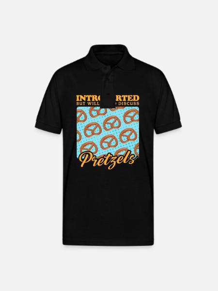 Pretzel To Discuss Pretzels - Gildan Unisex 50/50 Jersey Polo - black