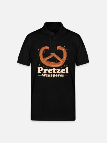 Pretzel Whisperer Pretzels - Gildan Unisex 50/50 Jersey Polo - black