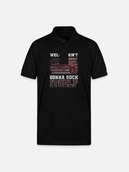 Meal Connoisseur Glutton - Gildan Unisex 50/50 Jersey Polo - black
