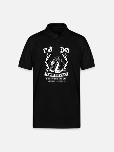Street revolution - Gildan Unisex 50/50 Jersey Polo - black