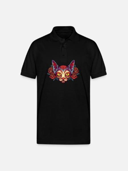sugar sphynx - Gildan Unisex 50/50 Jersey Polo - black