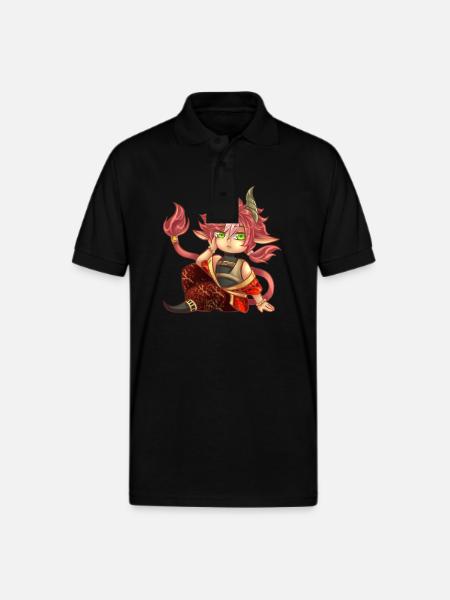 Ox Lunar Zodiac - Gildan Unisex 50/50 Jersey Polo - black
