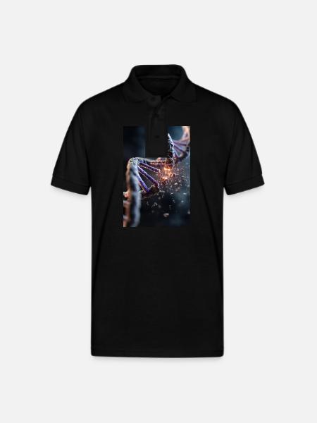 DNA Breakdown Explosion - Gildan Unisex 50/50 Jersey Polo - black