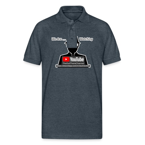 MibTheOutThereChannel v2 2019 with back crew logo - Gildan Unisex 50/50 Jersey Polo