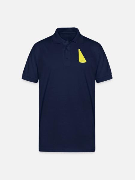 design spotlight light cone - Gildan Unisex 50/50 Jersey Polo - navy