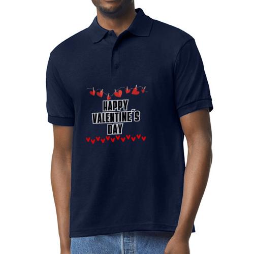 Design Expresses Love, Vibrant Lines of Much Love - Gildan Unisex 50/50 Jersey Polo