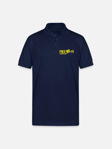 Wi-Fi is Innocent - Gildan Unisex 50/50 Jersey Polo - navy