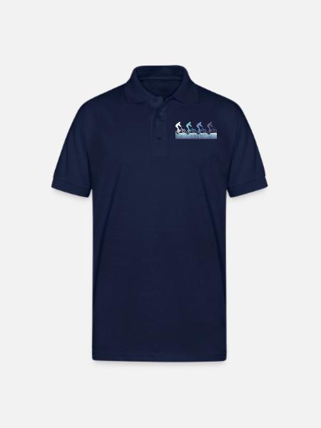 BMX Action - Gildan Unisex 50/50 Jersey Polo - navy