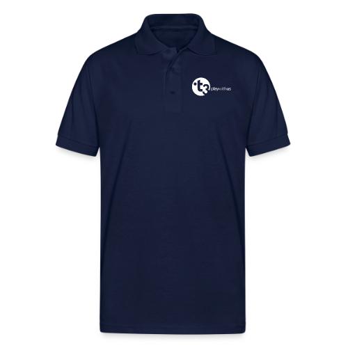 Play With Us (White Logo) - Gildan Unisex 50/50 Jersey Polo