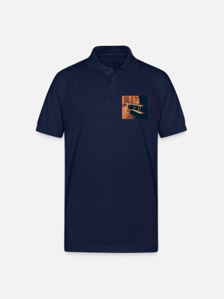 USAF Fighter Biplane - Gildan Unisex 50/50 Jersey Polo - navy