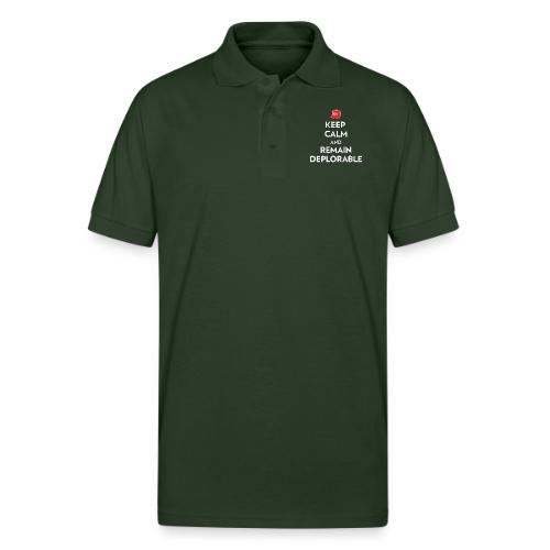Keep Calm and Remain Deplorable - Gildan Unisex 50/50 Jersey Polo