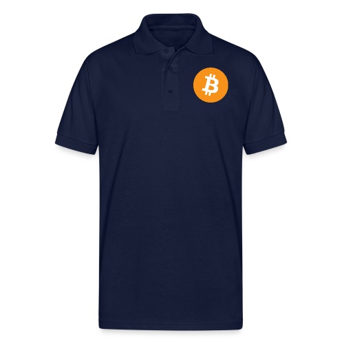 Bitcoin Logo - Gildan Unisex 50/50 Jersey Polo