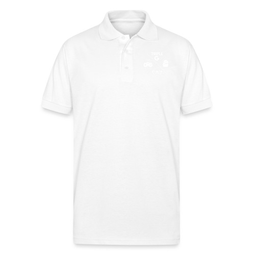 Triple G Crest - White Design - Gildan Unisex 50/50 Jersey Polo