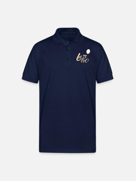 Let It GO - Gildan Unisex 50/50 Jersey Polo - navy