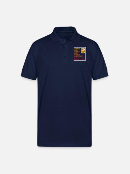 911 Dispatcher Mom - Gildan Unisex 50/50 Jersey Polo - navy