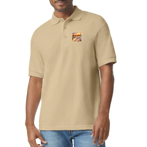 Beautiful Desert leopard Gecko Design - Gildan Unisex 50/50 Jersey Polo