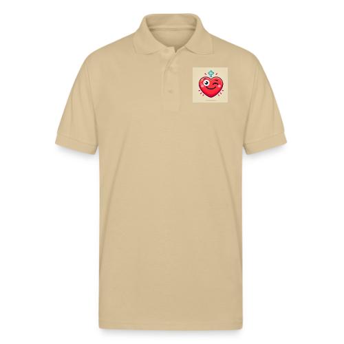 DALLE 2025 09 13 15 56 10 A winking heart sh - Gildan Unisex 50/50 Jersey Polo