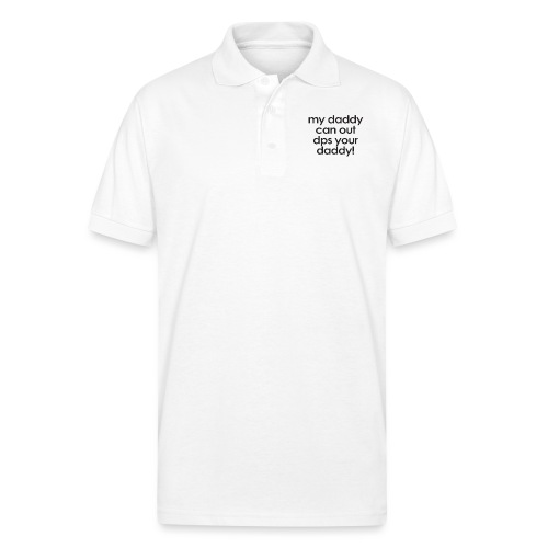 Warcraft baby: My daddy can out dps your daddy - Gildan Unisex 50/50 Jersey Polo