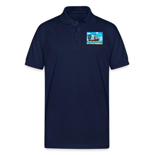 Holler Roast: For America! - Gildan Unisex 50/50 Jersey Polo