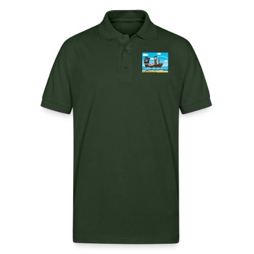 Holler Roast: For America! - Gildan Unisex 50/50 Jersey Polo