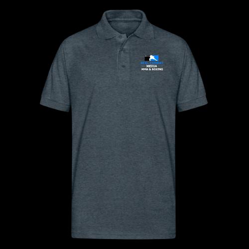 RCM MMA & BOXING Light Blue White Text - Gildan Unisex 50/50 Jersey Polo