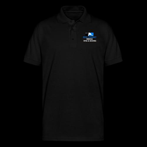 RCM MMA & BOXING Light Blue White Text - Gildan Unisex 50/50 Jersey Polo