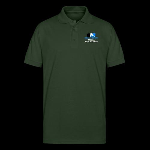 RCM MMA & BOXING Light Blue White Text - Gildan Unisex 50/50 Jersey Polo