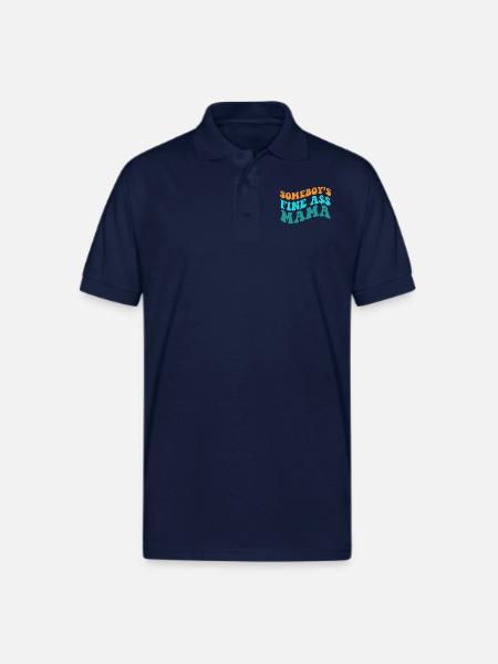 Somebody's Fine Ass Mama - Gildan Unisex 50/50 Jersey Polo - navy