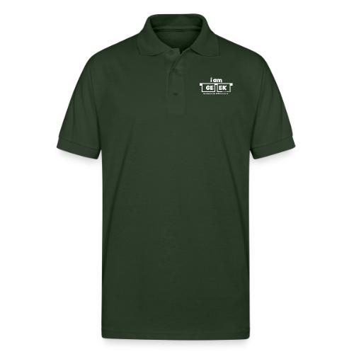 iamGEEK classic White - Gildan Unisex 50/50 Jersey Polo