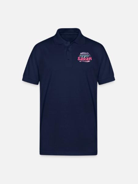 Sarah My Name Is Sarah - Gildan Unisex 50/50 Jersey Polo - navy