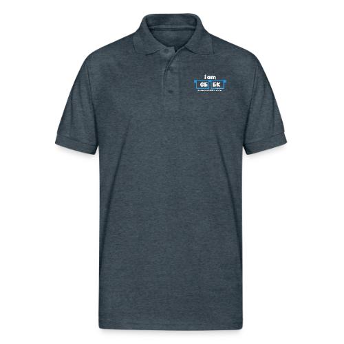 iamGEEK LOGO - Gildan Unisex 50/50 Jersey Polo
