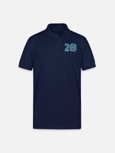 28th Birthday - Gildan Unisex 50/50 Jersey Polo - navy