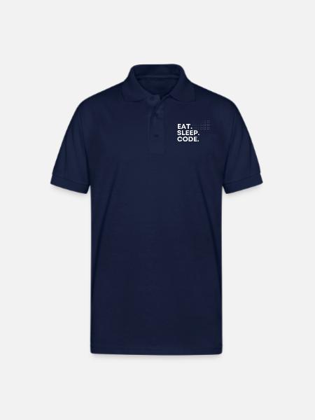 Eat Sleep Code - Gildan Unisex 50/50 Jersey Polo - navy