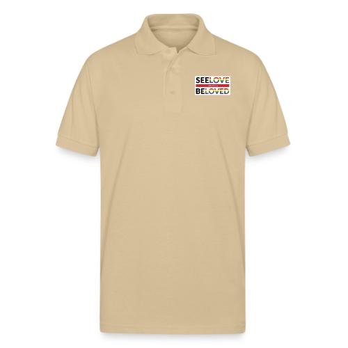 FUMCSD See Love, Be Loved: white design background - Gildan Unisex 50/50 Jersey Polo