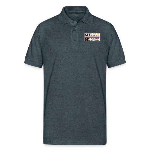 FUMCSD See Love, Be Loved: white design background - Gildan Unisex 50/50 Jersey Polo