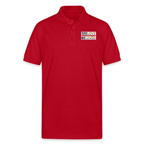 FUMCSD See Love, Be Loved: white design background - Gildan Unisex 50/50 Jersey Polo
