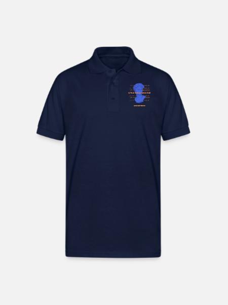 Latin Quote Roman Art - Gildan Unisex 50/50 Jersey Polo - navy
