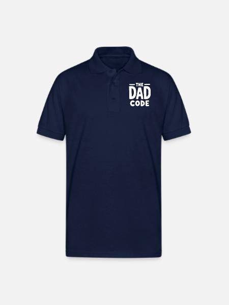 The Dad Code - Gildan Unisex 50/50 Jersey Polo - navy