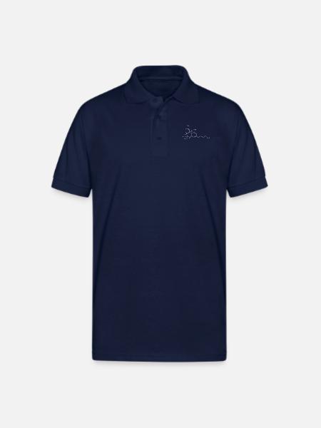 THC Cannabis Weed Chemical Symbol Science Geeky - Gildan Unisex 50/50 Jersey Polo - navy